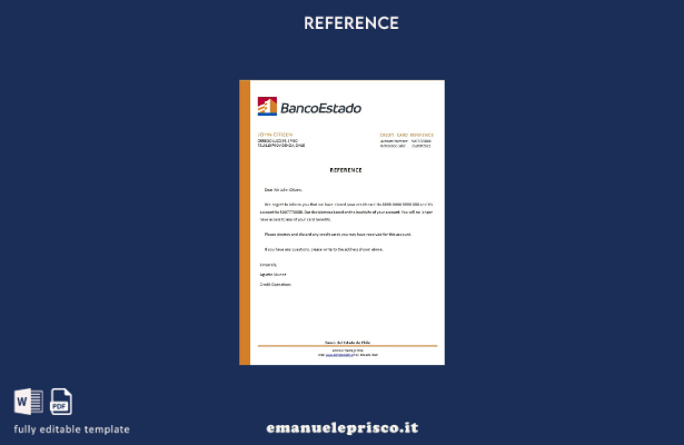 modello di riferimento per la chiusura del Banco del Estado in stile verificato